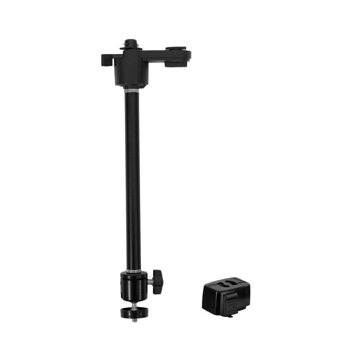 ダクトレール ライティングレール用プロジェクター天吊金具 (ブラック) ロングシャフト 1/4インチネジ用 【耐荷重1kg】