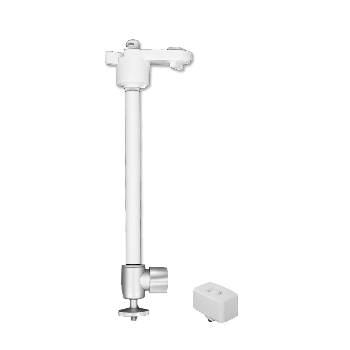 ダクトレール ライティングレール用プロジェクター天吊金具 (ホワイト) ロングシャフト 1/4インチネジ用 【耐荷重1kg】