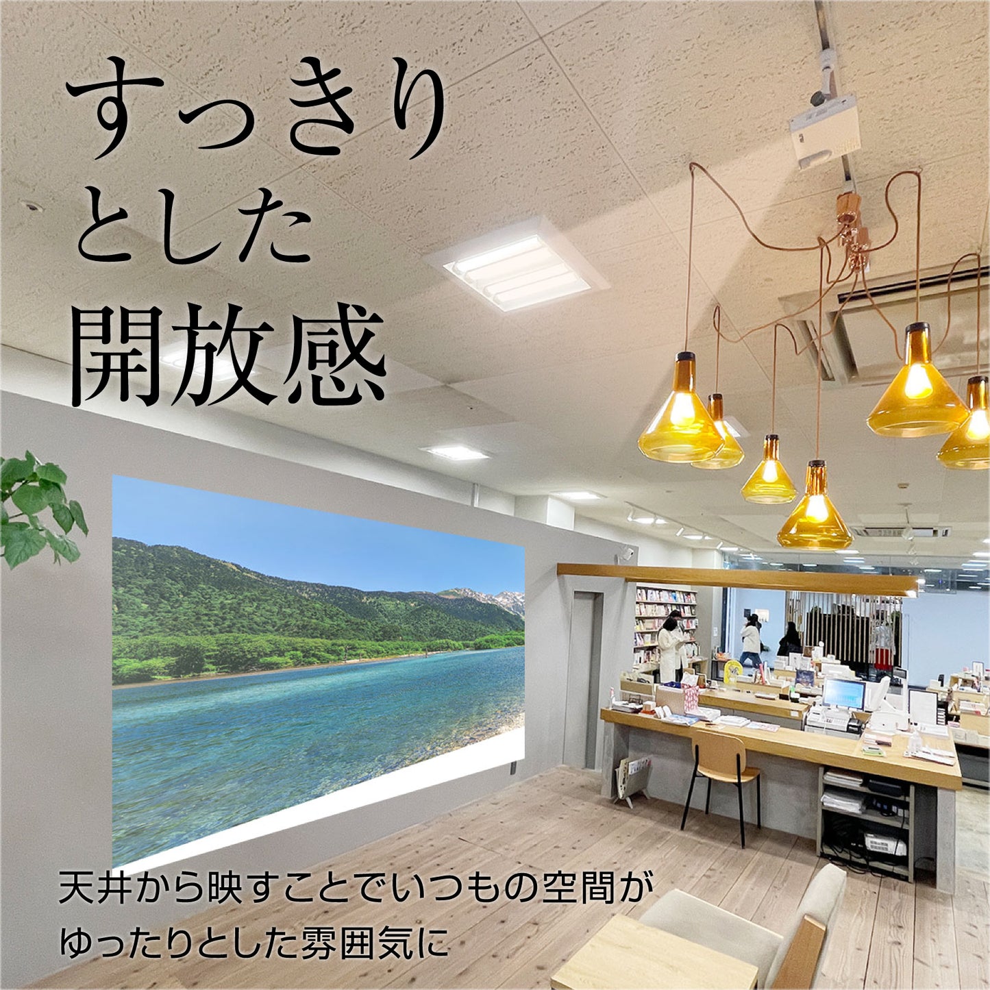 ダクトレール ライティングレール用プロジェクター天吊金具 (ホワイト) ロングシャフト 1/4インチネジ用 【耐荷重1kg】