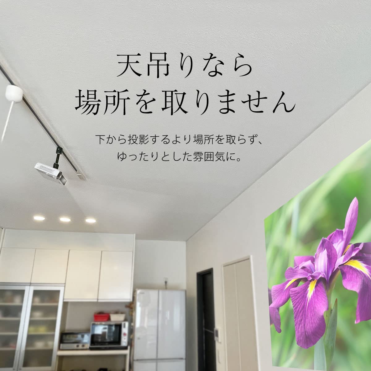 ダクトレール ライティングレール用プロジェクター天吊金具 ブラック シングルロック 1/4インチネジ用 【耐荷重1kg】